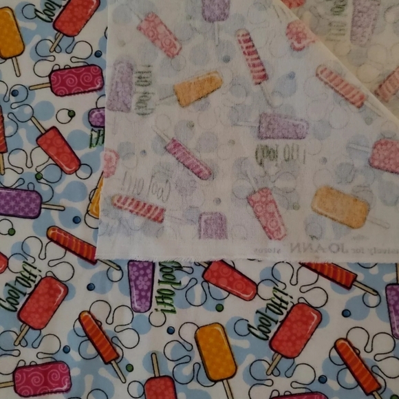 Y2k Popsicle Print Cotton Snuggle Flannel BTY Kidcore Kawaii pastel goth 2000s - Picture 3 of 5